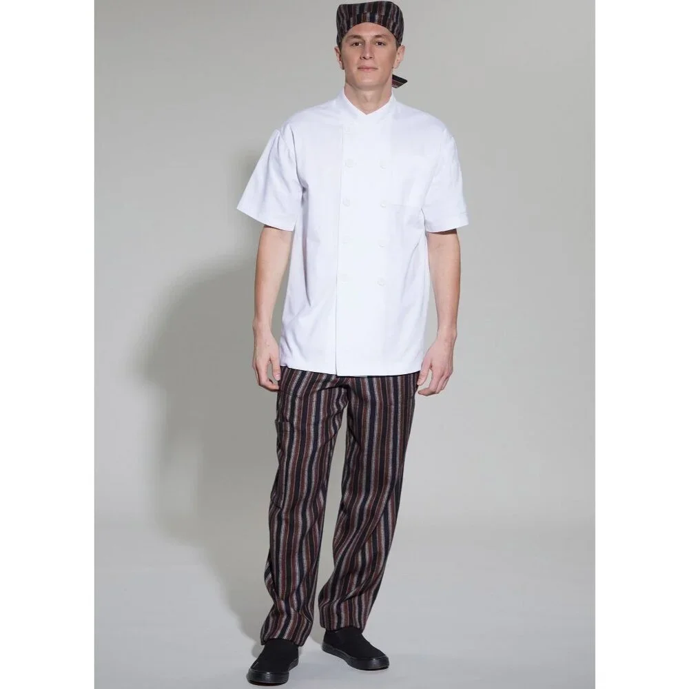 McCalls Sewing Pattern 833211621 Chef Jacket Pants Apron Cap Unisex‎ S-XXL